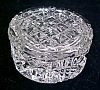 GORHAM CRYSTAL Round Lidded Trinket Box DIAMOND (HEX) c. 1969 - 1974 DISCONTINUED