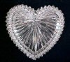 GORHAM CRYSTAL Figural HEART Trinket Box CHERRYWOOD c. 1960 - 1999 DISCONTINUED A1690