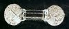 Vintage Cut Glass KNIFE REST Diamonds & Facet Starburst Design A1691