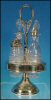 Antique WILCOX SILVER PLATE CO. Quadruple Silverplate Cruet Caster Castor Set #542 Original Clear Glass Cruets A1705