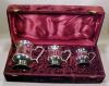 Victorian SILVER PLATE Engraved TANKARD MUG CANN Set in Fitted Presentation Box or Traveling Case A1717