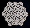 Vintage Ivory Crochet Lace Doily Floral Flowers A1721