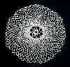 Vintage 12" Round CROCHET LACE DOILY "Filet Lace" A1722