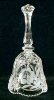 Vintage 8" Floral Etched German 24% LEAD CRYSTAL Collectible Dinner Bell - HOFBAUER COLLECTION - Made in West Germany A1729