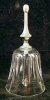 Vintage 6.5" 24% Lead CRYSTAL DINNER BELL Silver Plate Handle Made in Italy RCR - Royal Crystal Rock A1730