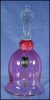 Large Vintage Handblown PILGRIM Cranberry Glass Dinner Bell Collectible A1734