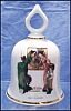 Collectible 1979 NORMAN ROCKWELL Porcelain China Dinner Bell "The Wonderful World of Norman Rockwell" BACK TO SCHOOL - The Danbury Mint