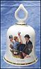 Collectible 1979 NORMAN ROCKWELL Porcelain China Dinner Bell "The Wonderful World of Norman Rockwell" BABY SITTER - The Danbury Mint