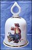 Collectible 1979 NORMAN ROCKWELL Porcelain China Dinner Bell "The Wonderful World of Norman Rockwell" FRIEND IN NEED - The Danbury Mint