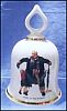 Collectible 1979 NORMAN ROCKWELL Porcelain China Dinner Bell "The Wonderful World of Norman Rockwell" PUPPY IN THE POCKET - The Danbury Mint