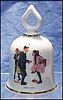 Collectible 1979 NORMAN ROCKWELL Porcelain China Dinner Bell "The Wonderful World of Norman Rockwell" FIRST DANCE - The Danbury Mint