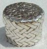 Vintage STERLING SILVER Woven Trinket Ring Box TAXCO SILVER, MEXICO A1785