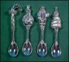 Vintage WALLACE SILVERSMITHS Silverplate Demitasse Spoon Christmas Holiday Set 1999 - BOXED SET A1797