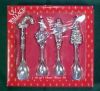 WALLACE SILVERSMITHS Silverplate Demitasse Spoon Christmas Holiday Set 1999 - BOXED SET 