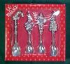 WALLACE SILVERSMITHS Silverplate Demitasse Spoon Christmas Holiday Set 1999 - BOXED SET 