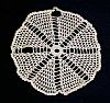 Vintage CROCHET LACE Round DOILY 8" Diameter Handmade Table Linen
