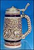 Vintage 1980 AVON Collectible Stoneware Beer Stein CHUCK WAGON CATTLE DRIVE STAGE COACH ROPING DISCONTINUED