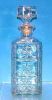 Vintage Clear Brilliant Cut Glass GIN Decanter Bottle 8 Pointed Star Cuts (c. 1930's) 