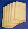 FINE DAMASK LINEN Pale Yellow DINNER NAPKINS Set of Six (6) A1857