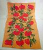 Vintage VERA NEUMAN Linen Tea Towel Tomatoes on a Vine (c. 1962) A1860