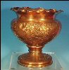 Antique Victorian Art Nouveau FLORAL Copper Jardiniere / Jardinere / Urn / Planter A1887