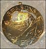 Vintage 1988 G. DUCHIN Solid Brass Christmas Tree Ornament SEASONS GREETINGS