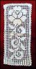 Vintage Hand Crochet Lace ROSE Table Runner Dresser Scarf Natural 18" x 8" A1914