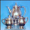 Antique Quadruple Silverplate TEA SET Empire Crafts - GLORIANA - RESTORED & RESILVERED A1939