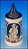 Vintage German Stoneware Beer Stein 1/10 Liter/Litre - "The Noble Barley Juice gives Strength and Courage to the Happy Hunter"