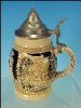 Lidded German Beer Stein Made in West Germany / Cobalt Blue A1980