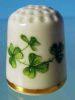 Bone China SHAMROCK Thimble Staffordshire, England A1983