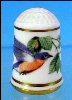 Limited Edition Porcelain Thimble EASTERN BLUEBIRD / Franklin Porcelain / GARDEN BIRDS / Peter Barrett A1985