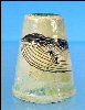 Vintage Hand-painted Wood WHALE THIMBLE Made in India A1993