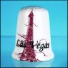 Fine Bone China EIFFEL TOWER / LAS VEGAS Thimble FIELDER KEEPSAKES / Made in England