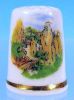 Souvenir Porcelain China Thimble - RECUERDO GUADALEST - Spain A1998