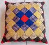 Vintage QUILTED PILLOW 14" Hand-Pieced GRANDMOTHER'S PRIDE