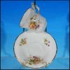 Vintage COALPORT Porcelain Teacup Tea Cup & Saucer Set WENLOCK FRUIT - BOXED & DISCONTINUED