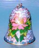 Vintage CLOISONNE ENAMEL Light Blue Floral Bell A2100