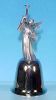 Vintage 1981 Silverplate & Pewter ANGEL WITH TRUMPET Figural Christmas Bell Danbury Mint A2114