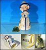 Vintage 1980 ROYAL MAJESTIC BELL Jasco Figurine / Victorian Girl, Muff & Cat