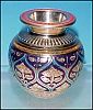 Vintage Silver & Enamel Vase India