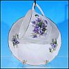 Vintage ROYAL SEALY CHINA, JAPAN Tea Cup (Teacup) & Saucer Set Purple Violets