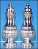 Vintage Silver Plate LURALINE Salt & Pepper Shakers Lazer Luria & Sons #650