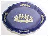 Vintage WEDGWOOD JASPERWARE Oval Pin Tray Pale Blue