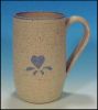 Vintage Stoneware Pottery Salt Glaze Beer Mug Tankard HEART