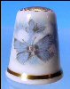 Vintage SPODE Bone China BLUE BUTTERFLIES Collectible Thimble A2235