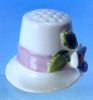 Vintage Figural HAT Porcelain China Sewing Thimble ENESCO A2237