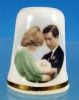 Vintage FENTON CHINA Porcelain Thimble "The Royal Birth of Prince William" A2240