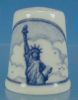 Vintage OWR DELFTS China Thimble Made in Holland - Statue of Liberty Centennial Celebration 1886-1986 A2241