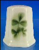 Vintage IRISH Porcelain China Hexagon Shaped Thimble SHAMROCKS A2247